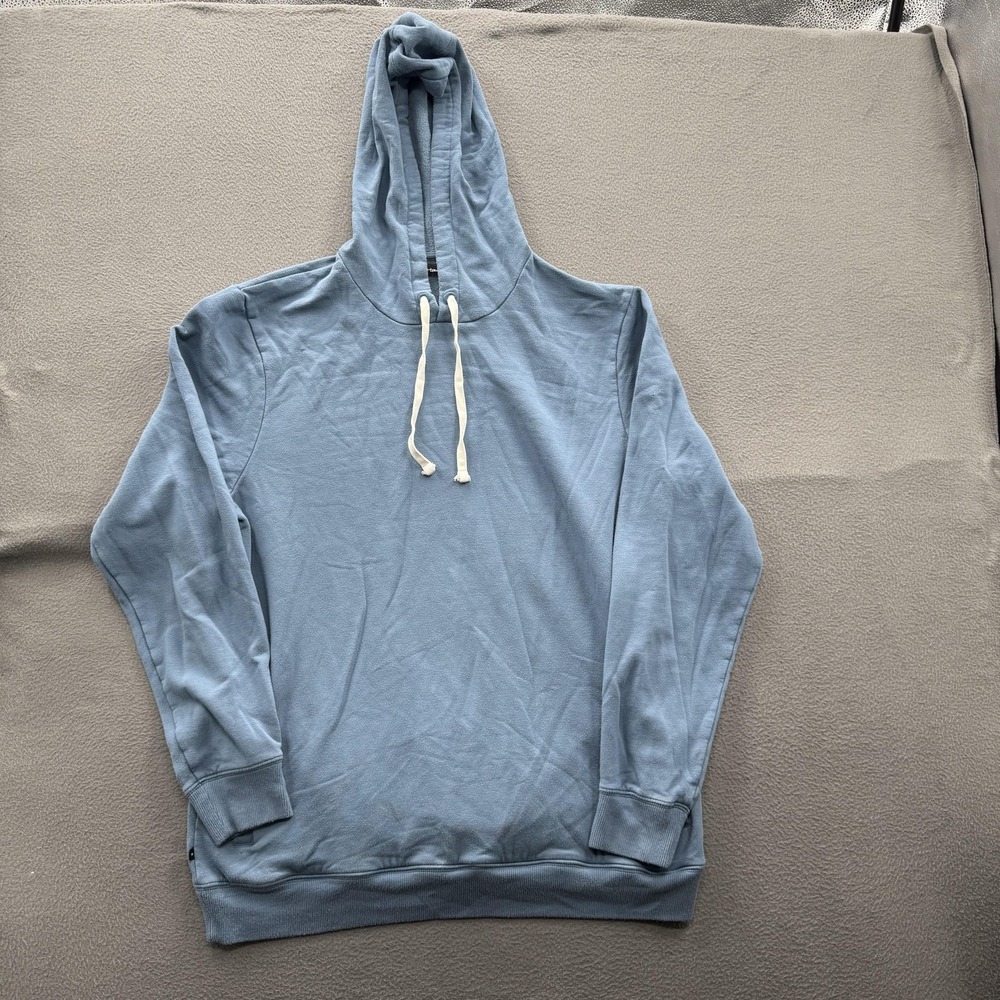 Travis Mathew Hoodie Mens XL Blue Modal Fleece Stretch Pullover Golf Sweatshirt